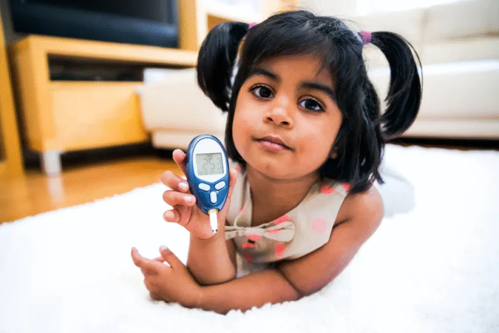 criança com diabetes